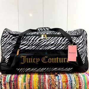 👑NWT JUICY COUTURE XXXL WHEELED TRAVEL BAG